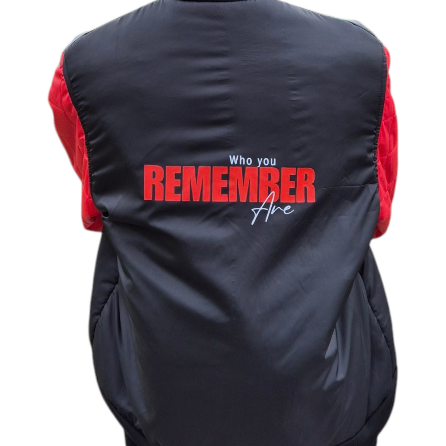 'REMEMBER WHO YOU ARE' BOMBER JACKET