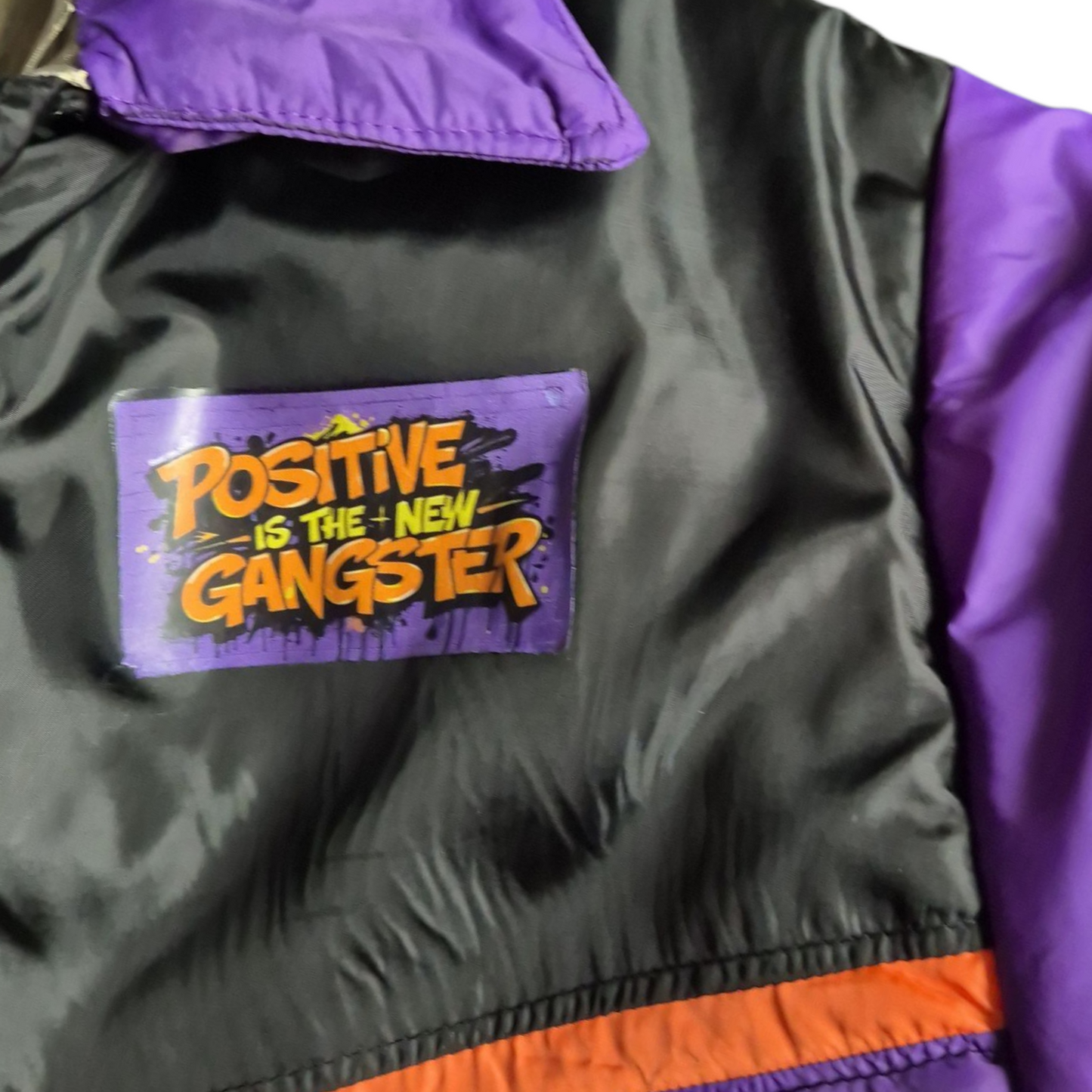'POSITIVE IS THE NEW GANGSTER' BOMBER JACKET
